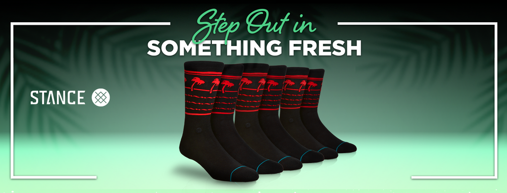 Step out in something fresh. Stance.