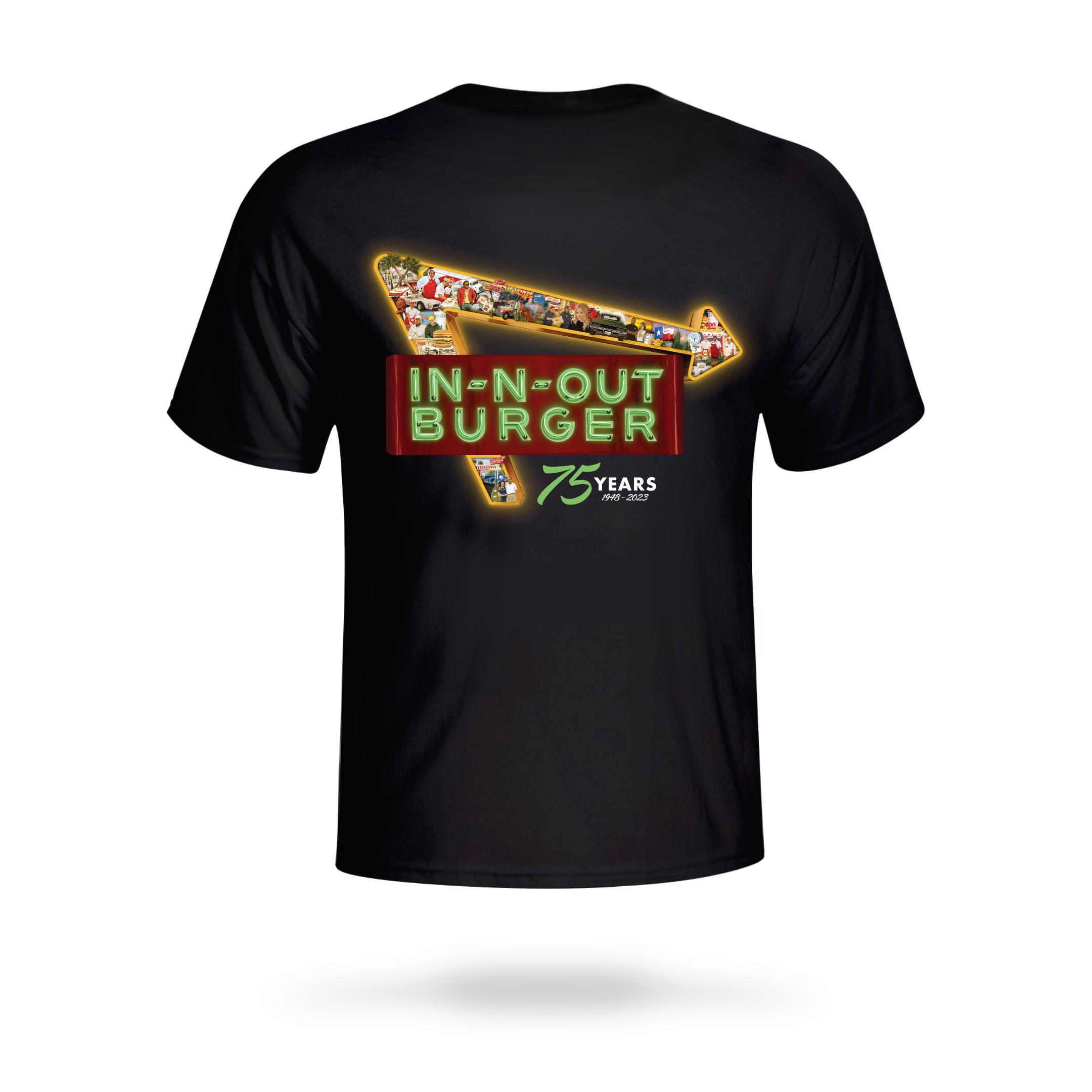2024 75th Anniversary Black T-Shirt – In-N-Out Burger 2024 75th Anniversary Black T-Shirt – In-N-Out Burger