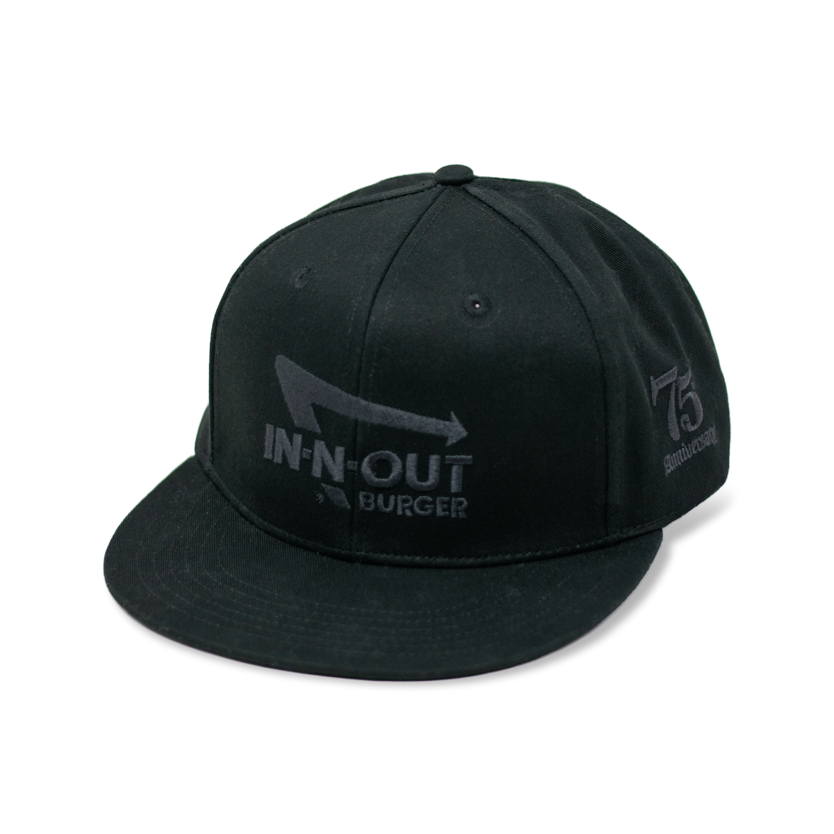 75th Anniversary Flat Bill Black Hat – In-N-Out Burger Company Store