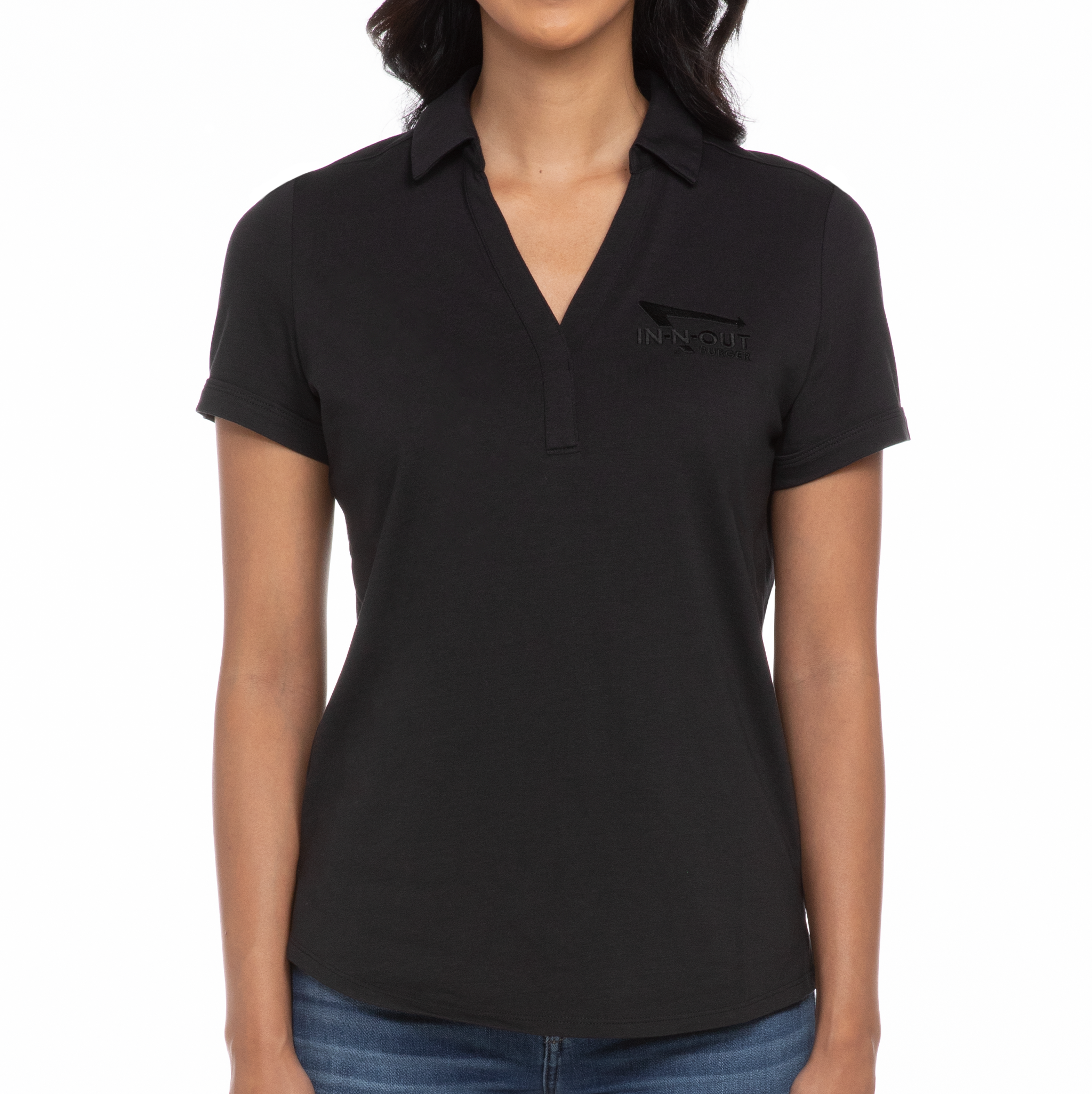 Polo shirts shop for women black