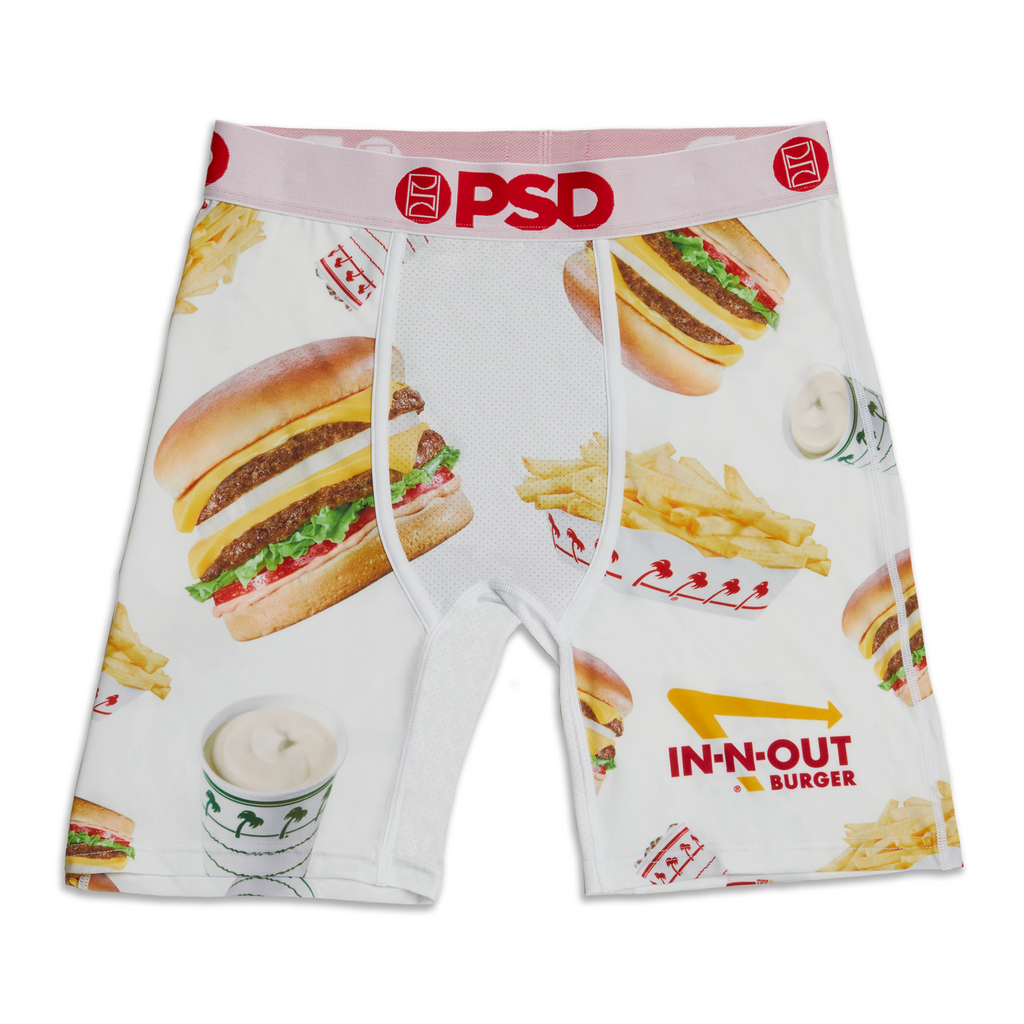 front of Men's white In-N-Out Briefs PSD