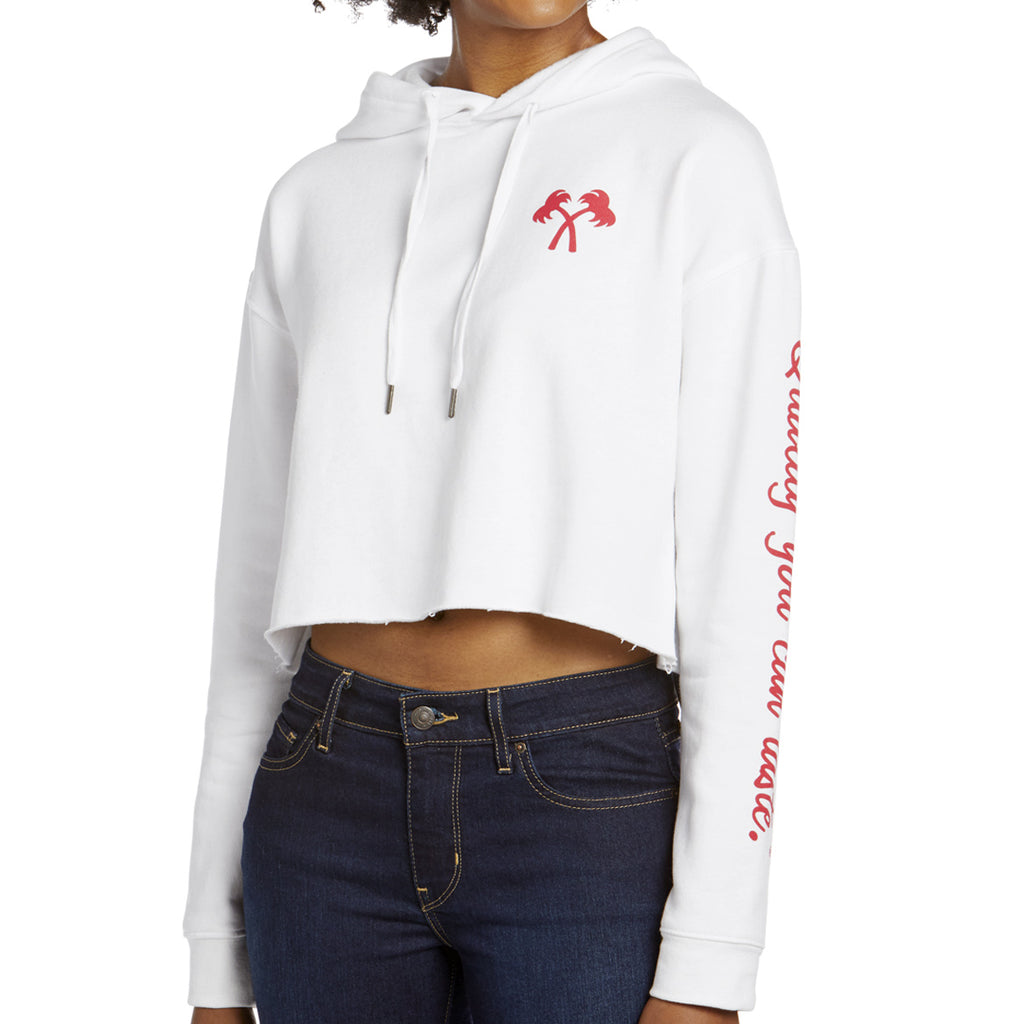 front of WOMEN'S CROPPED HOODIE
