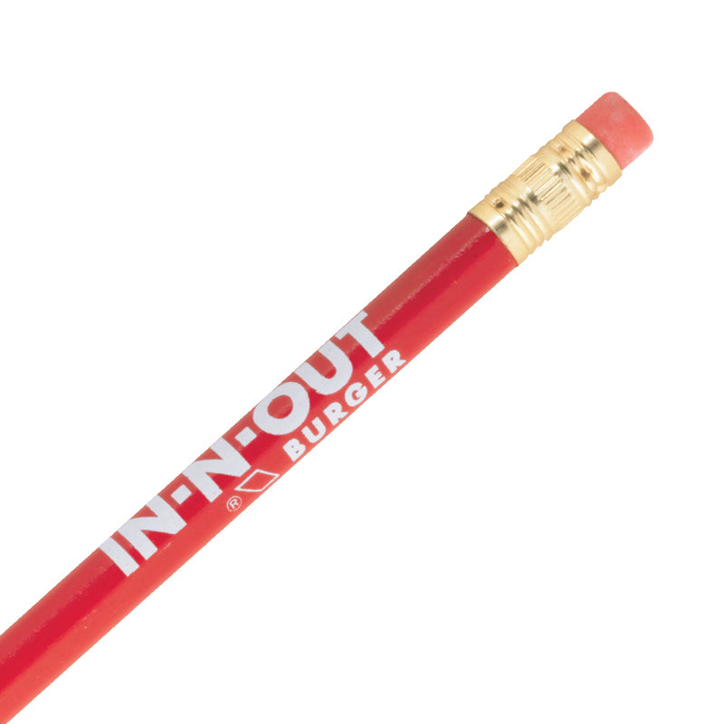 in n out burger logo on PENCIL